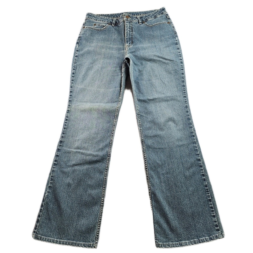 Casion Bootcut Jeans‎ Womens 12 Blue Denim Stretch Mid Rise Streetwear Americana